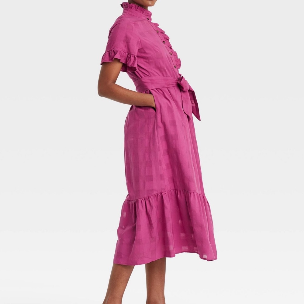 Pink ruffle dress